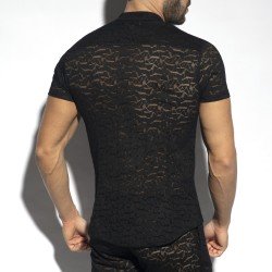 Camicia del marchio ES COLLECTION - Camicia a maniche corte spider - nero - Ref : SHT026 C10