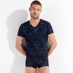 Short Sleeves of the brand HOM - T-Shirt V Neck HOM Temptation Grant - Ref : 402720 P004