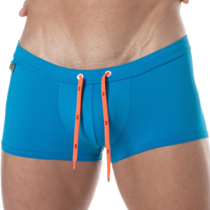 Boxer corti, bagno Shorty del marchio TOF PARIS - Costume da bagno Tof Paris Plain - turchese - Ref : TOF378T