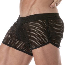 Breve del marchio TOF PARIS - Mini Pantaloncini Tof Paris See Through - nero - Ref : TOF394N