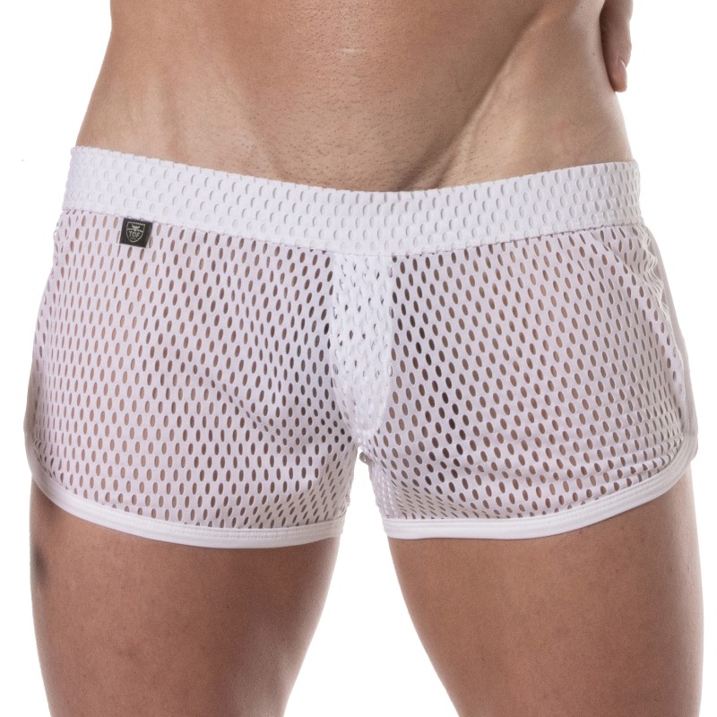 Short de la marque TOF PARIS - Mini Short Tof Paris See Through - blanc - Ref : TOF394B