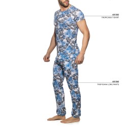 Pantalon de la marque ADDICTED - Pantalon Tropicana - bleu - Ref : AD1263 C16