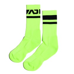 Calcetines de la marca ADDICTED - copy of Chaussettes AD néon - jaune - Ref : AD1217 C33