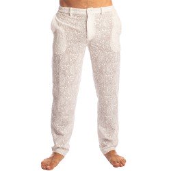 Pantalon de la marque L HOMME INVISIBLE - Udaipur Blanc - Pantalon - Ref : RW02 UDA 002