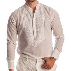 Haut lounge del marchio L HOMME INVISIBLE - Udaipur Bianco - Tunica - Ref : HW123 UDA 002