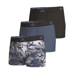 Lots de la marque ADIDAS - Lot de 3 boxers  Active Flex Cotton Adidas Sport - noir, gris et gris camo - Ref : IB00 0901