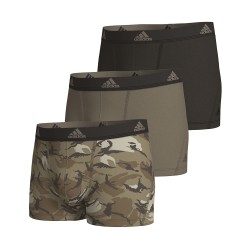 Lots de la marque ADIDAS - Lot de 3 boxers  Active Flex Cotton Adidas Sport - noir, kaki et kaki camo - Ref : IB00 0903