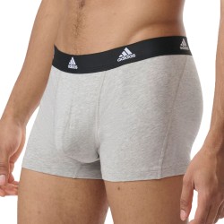 Packs del marchio ADIDAS - Set di 3 Boxer Active Flex Cotone Adidas - nero, grigio e bianco - Ref : IL01 0917