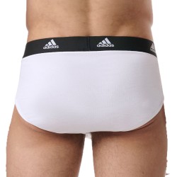 Packs del marchio ADIDAS - Set di 3 slip Active Flex in cotone Adidas - nero, grigio e bianco - Ref : IL38 0917