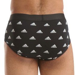 Packs of the brand ADIDAS - Set of 3 Active Flex Cotton Briefs Adidas - black, red and black whith logo - Ref : IL38 0908