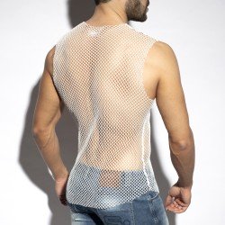 Tank top of the brand ES COLLECTION - Débardeur Beachy net - blanc - Ref : TS334 C01