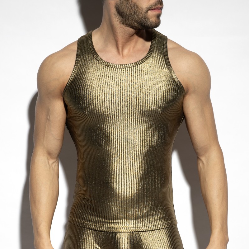 Tank top der Marke ES COLLECTION - Art Deco Tanktop Metallic - gold - Ref : TS330 C20