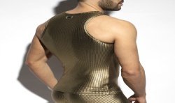 Tank top of the brand ES COLLECTION - Art Deco Tank Top Metallic - gold - Ref : TS330 C20