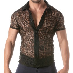 Camicia del marchio TOF PARIS - Camicia a maniche corte in pizzo Tof Paris - Ref : TOF421N