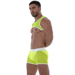 Kurze der Marke TOF PARIS - Tof Paris Gelbe Neon-Netzshorts - Ref : TOF245JF