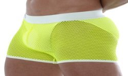 Short of the brand TOF PARIS - Tof Paris Yellow Neon Fishnet Shorts - Ref : TOF245JF