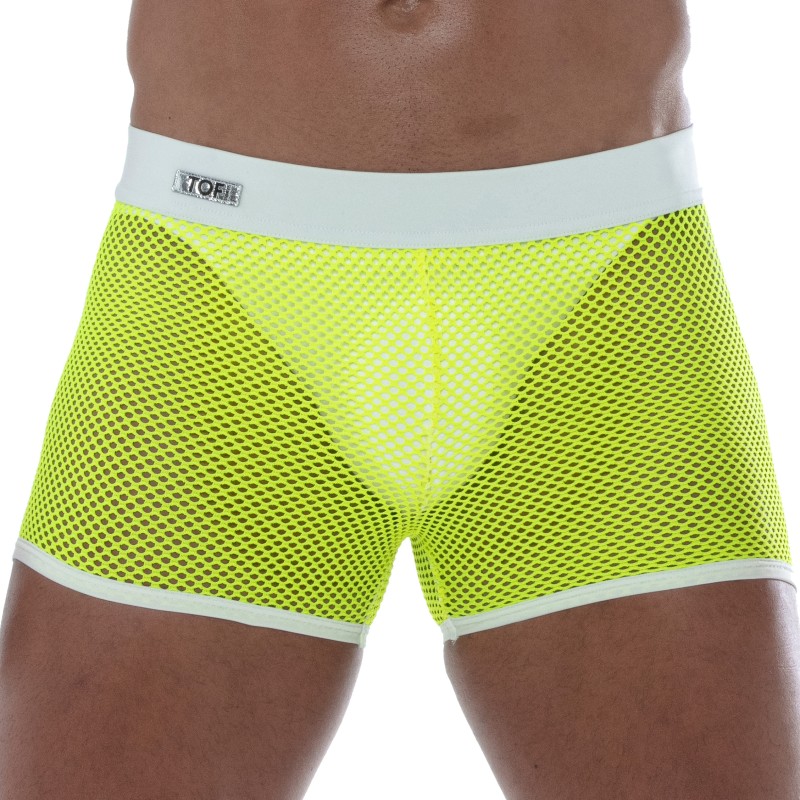 Kurze der Marke TOF PARIS - Tof Paris Gelbe Neon-Netzshorts - Ref : TOF245JF