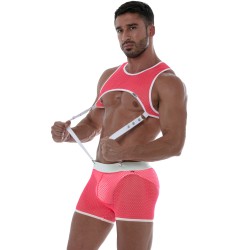 Kurze der Marke TOF PARIS - Tof Paris Rosa Neon-Netzshorts - Ref : TOF245PF