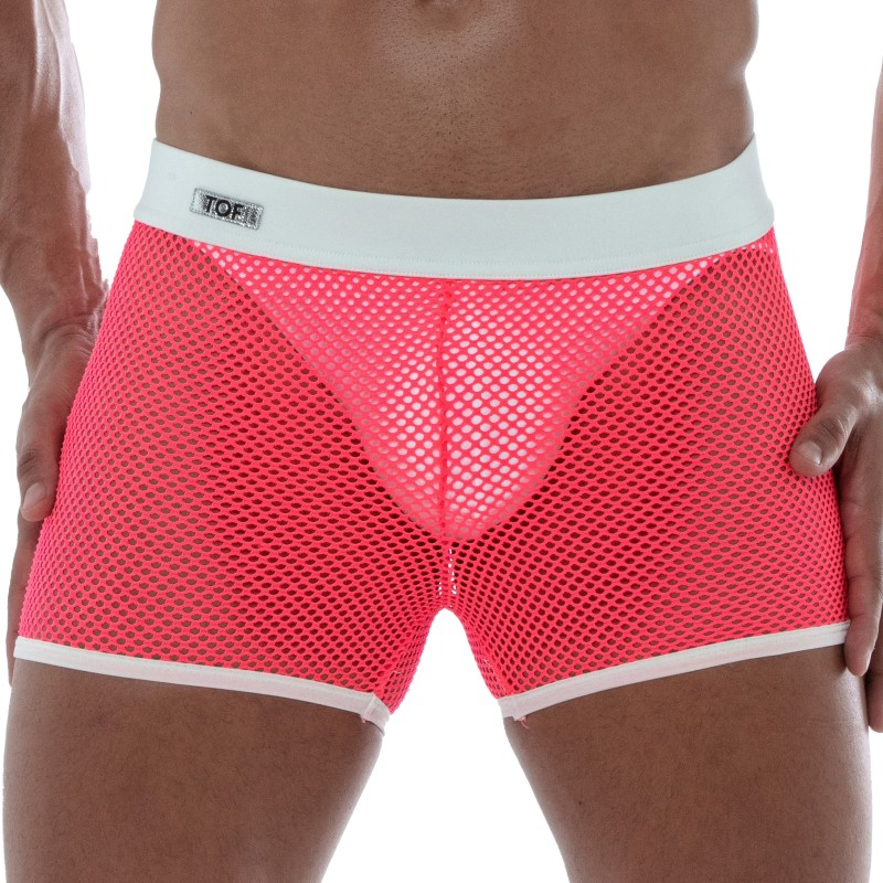 Kurze der Marke TOF PARIS - Tof Paris Rosa Neon-Netzshorts - Ref : TOF245PF