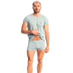 Short de la marque L HOMME INVISIBLE - Nieuport Turquoise - Short Freedom L Homme Invisible - Ref : HW129 NIE C21