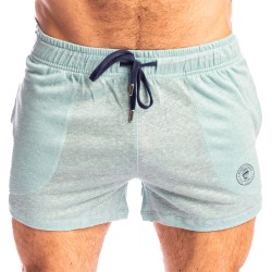 Short de la marque L HOMME INVISIBLE - Nieuport Turquoise - Short Lounge Court L Homme Invisible - Ref : RW29 NIE C21