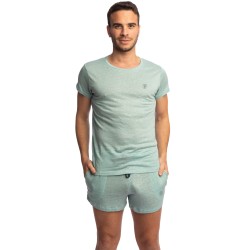 Short Sleeves of the brand L HOMME INVISIBLE - Nieuport Turquoise - Round Neck T-shirt L Homme Invisible - Ref : RW32 NIE C21