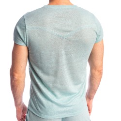 Short Sleeves of the brand L HOMME INVISIBLE - Nieuport Turquoise - Round Neck T-shirt L Homme Invisible - Ref : RW32 NIE C21