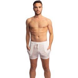 Breve del marchio L HOMME INVISIBLE - Nieuport Bianco - Pantaloncini corti da salotto L Homme Invisible - Ref : RW29 NIE 002