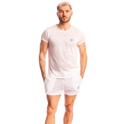 Manches courtes de la marque L HOMME INVISIBLE - Nieuport Blanc - T-shirt Col Rond L Homme Invisible - Ref : RW32 NIE 002