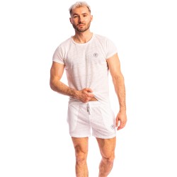 Manches courtes de la marque L HOMME INVISIBLE - Nieuport Blanc - T-shirt Col Rond L Homme Invisible - Ref : RW32 NIE 002