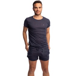 Short de la marque L HOMME INVISIBLE - Nieuport Marine - Short Lounge Court L Homme Invisible - Ref : RW29 NIE M47