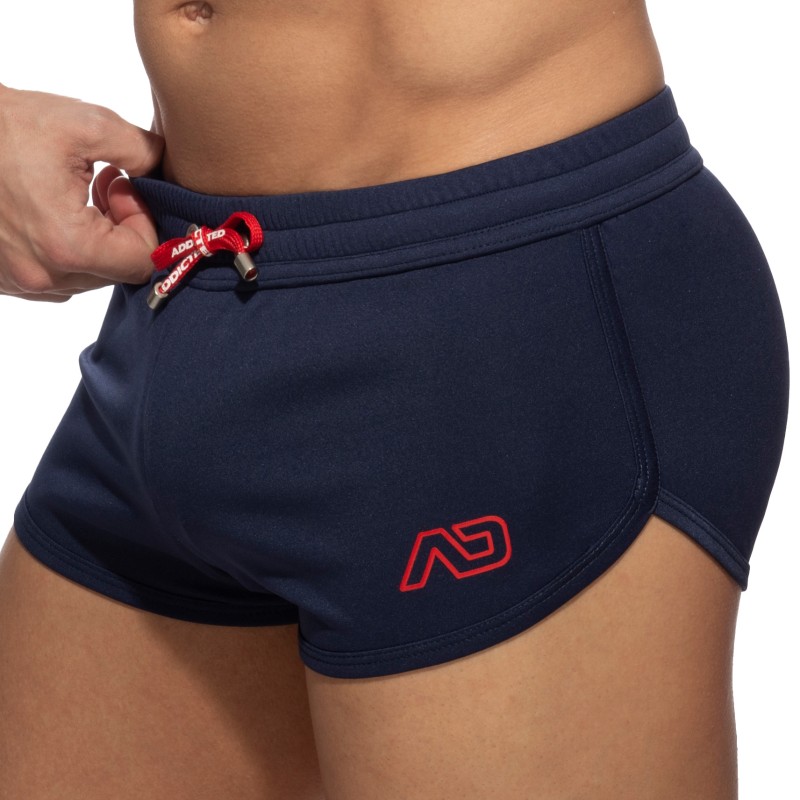 Short de la marque ADDICTED - Short court Swoosh - navy - Ref : AD1229 C09