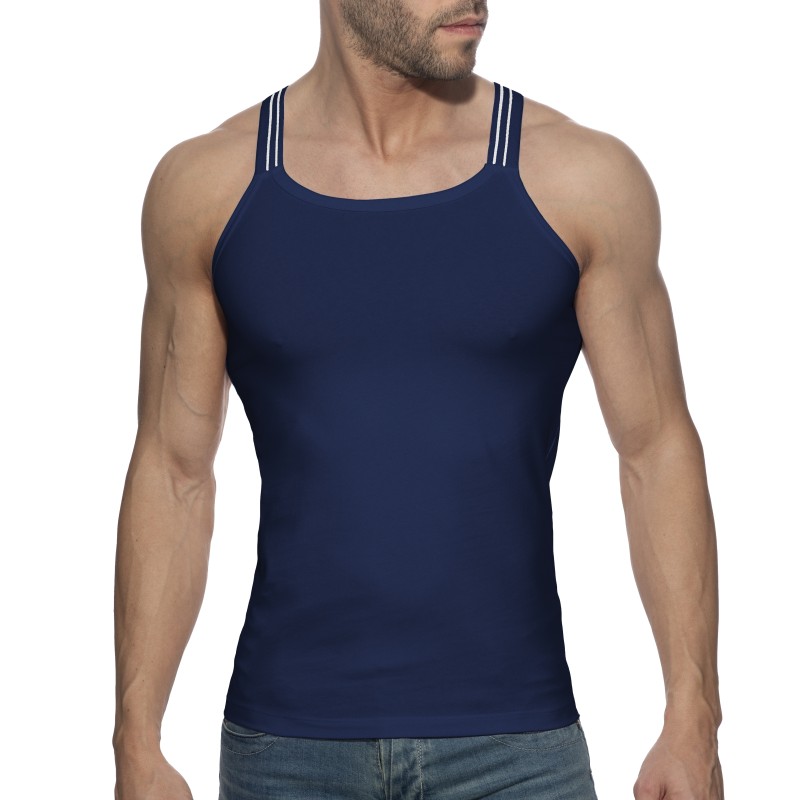 Débardeur de la marque ADDICTED - Débardeur Slim Fit Sitges - navy - Ref : AD1260 C09