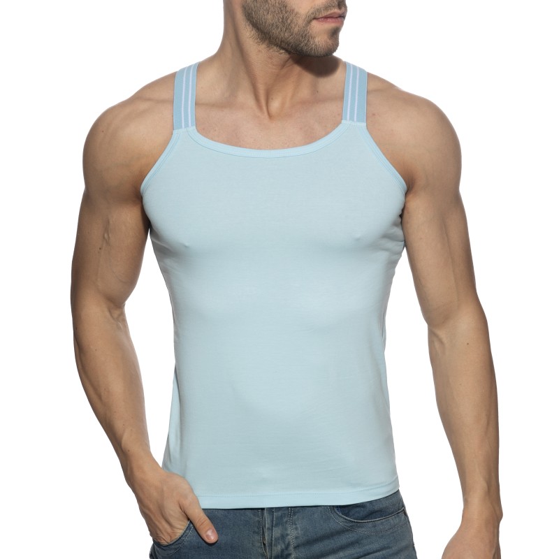 Débardeur de la marque ADDICTED - Débardeur Slim Fit Sitges - bleu ciel - Ref : AD1260 C23