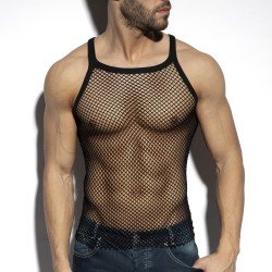 Tank top of the brand ES COLLECTION - copy of Beachy Tank Net - black - Ref : TS336 C10