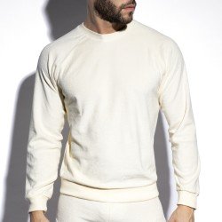 Manches longues de la marque ES COLLECTION - Sweatshirt Terrycloth - Ivoire - Ref : SP318 C02