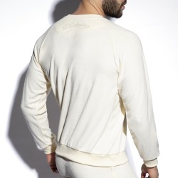 Manches longues de la marque ES COLLECTION - Sweatshirt Terrycloth - Ivoire - Ref : SP318 C02