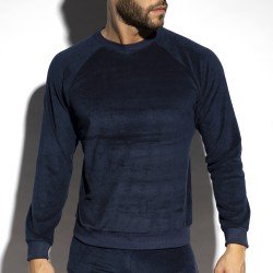 Manches longues de la marque ES COLLECTION - Sweatshirt Terrycloth - navy - Ref : SP318 C09