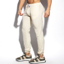 Pantalones de la marca ES COLLECTION - Pantalon Terrycloth - ivoire - Ref : SP319 C02