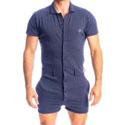 Body de la marque L HOMME INVISIBLE - Bleu de Chine - Combi Court L Homme Invisible - Ref : HW177 C49