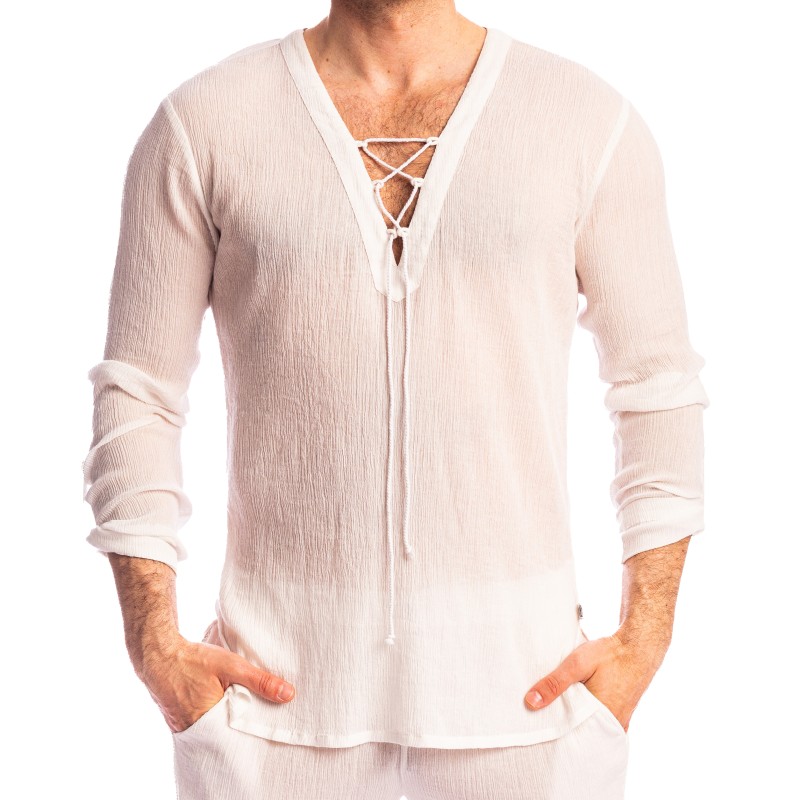 Camicia del marchio L HOMME INVISIBLE - Beynac - Tunica camicia a maniche lunghe con coulisse L Homme Invisible - Ref : RW04 BEY