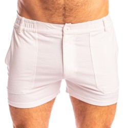 Short de la marque L HOMME INVISIBLE - Smitty Blanc - Short L Homme Invisible - Ref : RW35 SMI 002