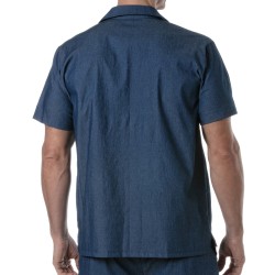 Chemise de la marque TOF PARIS - Chemise A Manches Courtes En Denim Léger Tof Paris - Ref : TOF436BU