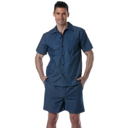 Chemise de la marque TOF PARIS - Chemise A Manches Courtes En Denim Léger Tof Paris - Ref : TOF436BU