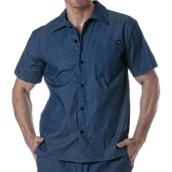 Chemise de la marque TOF PARIS - Chemise A Manches Courtes En Denim Léger Tof Paris - Ref : TOF436BU