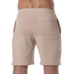 Breve del marchio TOF PARIS - Tof Paris Bamboo Pantaloncini con tasca con cerniera - Beige - Ref : TOF441BE