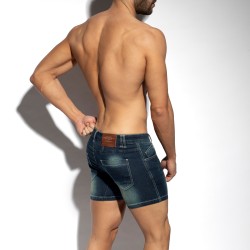 Short de la marque ES COLLECTION - Short Jean Dénim - bleu foncé - Ref : ESJ073 C502