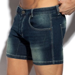 Short de la marque ES COLLECTION - Short Jean Dénim - bleu foncé - Ref : ESJ073 C502