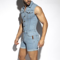 Jean s of the brand ES COLLECTION - JumpSuit Urban Dénim - jeans blue shorts - Ref : ESJ069 500