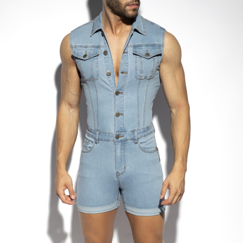 Jean s of the brand ES COLLECTION - JumpSuit Urban Dénim - jeans blue shorts - Ref : ESJ069 500